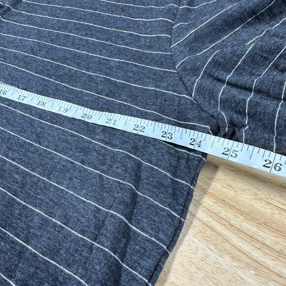 Marine Layer NWT Double Knit Henley in Faded Black Gray White Men's Size XL - Picture 9 of 10